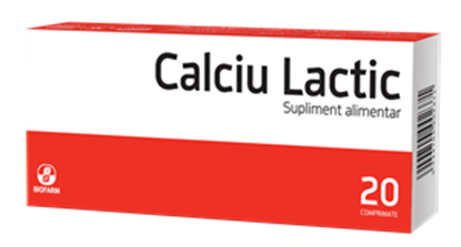 Imagine CALCIU LACTIC 500 MG * 20 CPR  BIOFARM