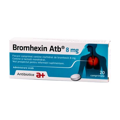Imagine BROMHEXIN 8 MG * 20 CPR  ANTIBIOTICE